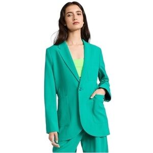 BAUM UND PFERDGARTEN Women’s Bristol One Button Blazer. Teal Blue Size 40 #1288